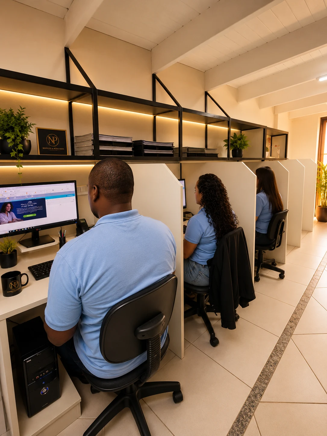 Equipe da Dorothéa Reis Contabilidade processando folhas de pagamento e eSocial no escritório em Maricá